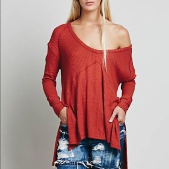 Free People Rust Sunset Park Thermal Top - Picture 2 of 12